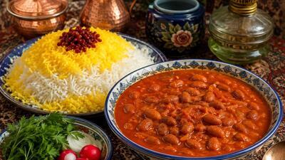  خوراک لوبیا چیتی با برنج؛ یک غذای ساده، فوری و فوق العاده خوشمزه برای ناهار و شام
