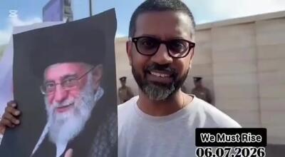 تجمع مردم سریلانکا مقابل سفارت آمریکا به مناسبت یادبود شهدای میناب +فیلم