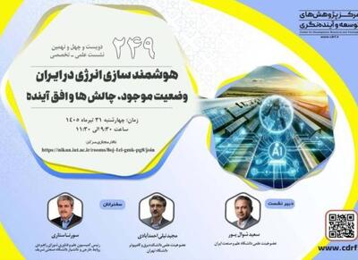 نشست هوشمندسازی انرژی در ایـران برگزار میشود - اکونیوز