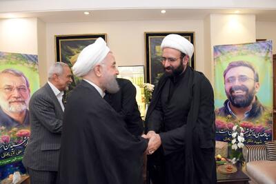  دیدار حسن روحانی با خانواده شهید لاریجانی + تصاویری از یادگاری های شهید لاریجانی