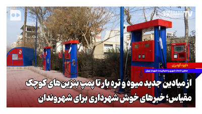  از میادین جدید میوه و تره‌بار تا پمپ‌بنزین‌های کوچک‌مقیاس؛ خبرهای خوش شهرداری برای شهروندان
