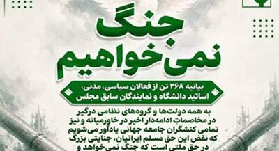 پشت پرده بیانیه ۲۶۸ نفر از تسلیمطلبانِ حامی خاتمی درباره جنگ از بالا بردن پرچم تسلیم مقابل ترامپ تا تکذیب امضاکنندگان! اصلاحطلبان تندرو به تنظیمات کارخانه برمیگردند؟ | جهان نیوز