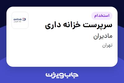  استخدام سرپرست خزانه داری در مادیران