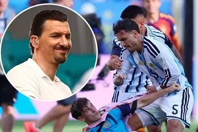  واکنش تند زلاتان به درگیری فینال؛ اگر در زمین بودم اخراج می‌شدم!