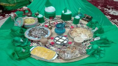  کودکان روستای ده محمد کنار سفره حضرت رقیه «س» در مهد قرآنی کوثر + فیلم
