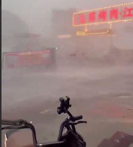 طوفان سهمگین در شیان چین ویرانی به بار آورد