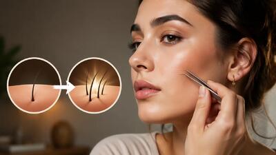 کندن موهای صورت با موچین چه تاثیری روی ضخامت مو دارد؟