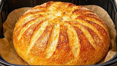  طرز تهیه نان خانگی ترد و خوشمزه با ۳ پیمانه آرد در تنها ۲ دقیقه!