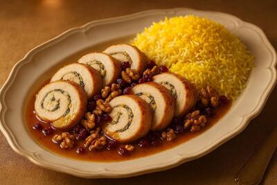 طرز تهیه رولت مرغ مجلسی / خوشمزه و خاص با مواد ساده