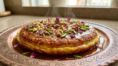  طرز تهیه خاگینه تبریزی خوشمزه و مجلسی با شربت زعفران