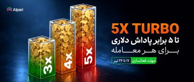  طرح پاداش ۵X Turbo آلپاری آغاز شد؛ فرصتی محدود برای دریافت تا ۵ برابر امتیاز معاملاتی