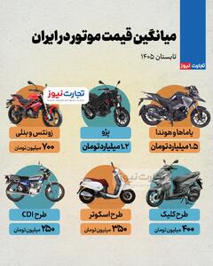 میانگین قیمت موتور در ایران چقدر است؟ + جدول قیمت انواع موتورسیکلت