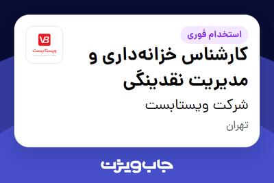  استخدام کارشناس خزانه‌داری و مدیریت نقدینگی در شرکت ویستابست