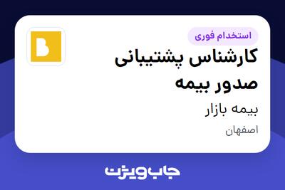 استخدام کارشناس پشتیبانی صدور بیمه در بیمه بازار