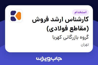  استخدام کارشناس ارشد فروش (مقاطع فولادی) - خانم در گروه بازرگانی کهربا