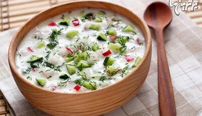 طرز تهیه آبدوغ خیار و مدلهای تزئین آن