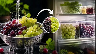 نحوه درست شستن انگور و طرز نگهداری آن در یخچال برای مدت طولانی