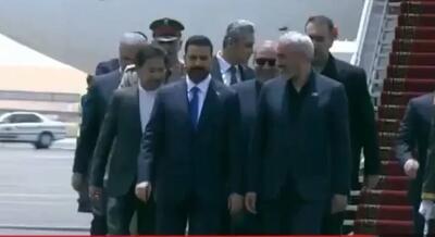 نخستوزیر عراق با استقبال وزیر اقتصاد وارد تهران شد