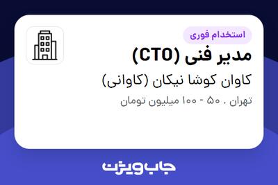  استخدام مدیر فنی (CTO) در کاوان کوشا نیکان (کاوانی)