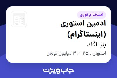 استخدام ادمین استوری (اینستاگرام) در بنیتاگلد