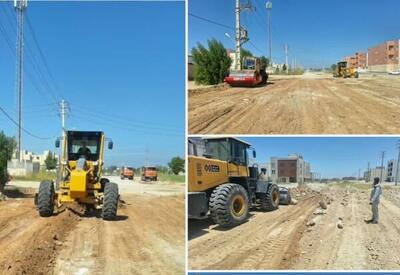 زیرسازی گذر ارتباطی شهرک نیایش به مسکن مهر بوشهر آغاز شد