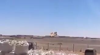  لحظه اصابت موشک به پایگاه هوایی ملک فیصل در الجفر اردن