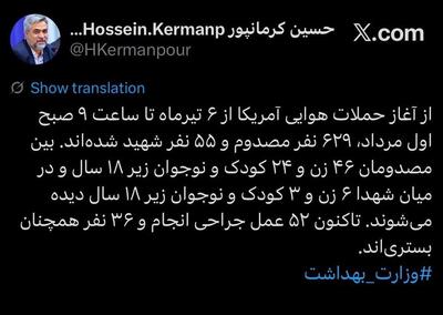  ۵۵ شهید در پی حملات هوایی آمریکا از ۶ تیر تا اول مردادماه