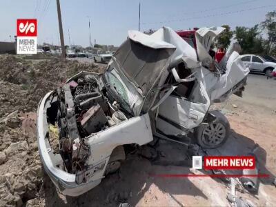  تصاویری از تصادف مرگبار در اسلامشهر