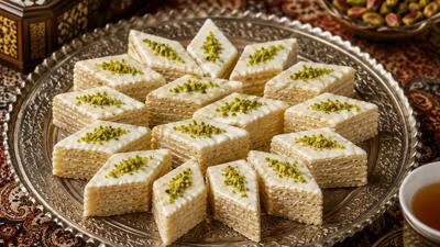 شیرینی میکادو سفید؛ شیرینی مجلسی و لطیف برای مراسم و مهمانی ها