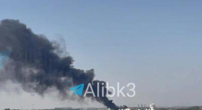  تصاویری از بلندشدن ستون دود ناشی از برخورد موشک در بحرین