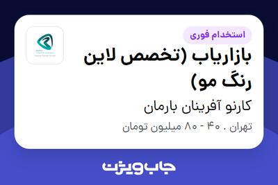  استخدام بازاریاب (تخصص لاین رنگ مو) در کارنو آفرینان بارمان