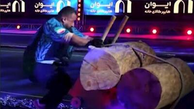  حادثه برای قوی ترین مرد ایران در مسابقه مردان آهنین + فیلم