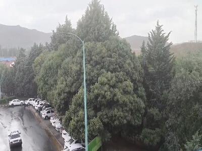  بارش باران در سرچشمه رفسنجان