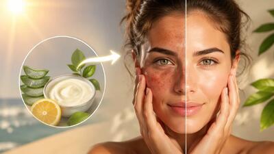 رفع تیرگی حاصل از آفتاب سوختگی + سفید کردن خانگی پوست آفتاب سوخته