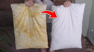 چگونه به راحتی لکه های بالش را از بین ببریم؟ | روشی ساده و سریع