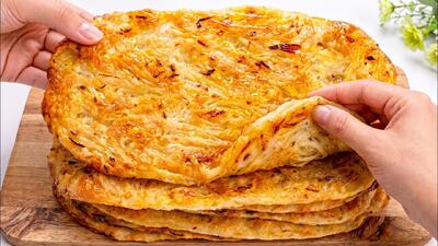 آموزش کامل طرز تهیه نان پیازی سنتی خوشمزه و ترد در خانه
