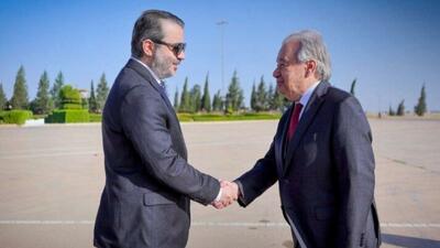 گوترش، اولین دبیرکل سازمان ملل پس از جنگ، وارد دمشق شد