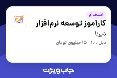  استخدام کارآموز توسعه نرم‌افزار - خانم در دیرنا