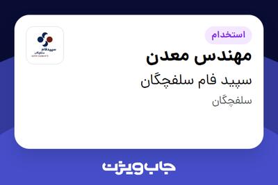  استخدام مهندس معدن - آقا در سپید فام سلفچگان