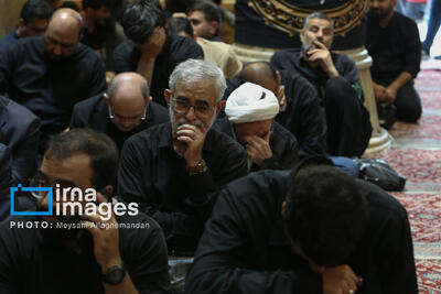  مهدی هاشمی در مراسم بزرگداشت دختر حدادعادل/ فرید حداد عادل و داماد حداد در کنار باقری کنی/ الهام و جنتی هم بودند+ تصاویر