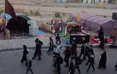  فیلم/ حضور زائران اربعین در مسیر ناصریه به کربلا