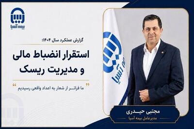  گزارش عملکرد بیمه آسیا سال ۱۴۰۴؛ استقرار انضباط مالی و مدیریت ریسک