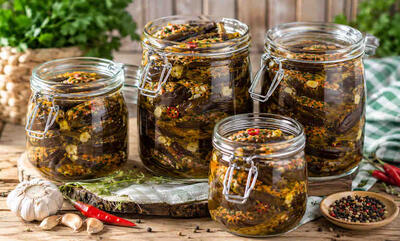 طرز تهیه ترشی بادمجان شکم پر؛ خوشمزه و مجلسی