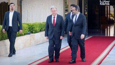  دبیرکل سازمان ملل متحد، در اولین سفر یک دبیرکل سازمان ملل متحد پس از 17 سال، وارد سوریه شد