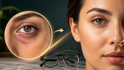  عینک و گودی چشم | از بین بردن جای عینک و پر شدن گودی زیر چشم