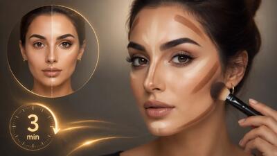  آموزش کانتور صورت؛ چگونه در 3 دقیقه چهره خود را فرم دهیم؟