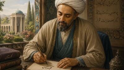 با سعدی در گلستان : جنگجویان به زورِ پنجه و کتف / دشمنان را کُشند و خوبانْ دوست