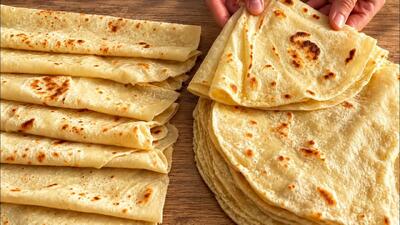  طرز تهیه نان لواش خانگی بدون مخمر در ماهیتابه