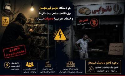 قاچاق برق و استخراج غیرمجاز رمزارز خیانت به مردم و امنیت انرژی کشور است