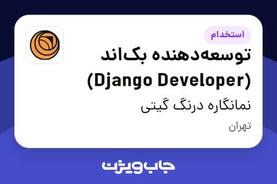  استخدام توسعه‌دهنده بک‌اند (Django Developer) در نمانگاره درنگ گیتی